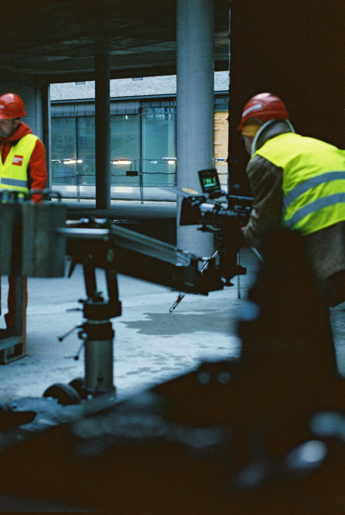 Riedel Bau Imagefilm Würzburg Mainfranken Behind the Scenes Filmproduktion Kran Dolly Jib